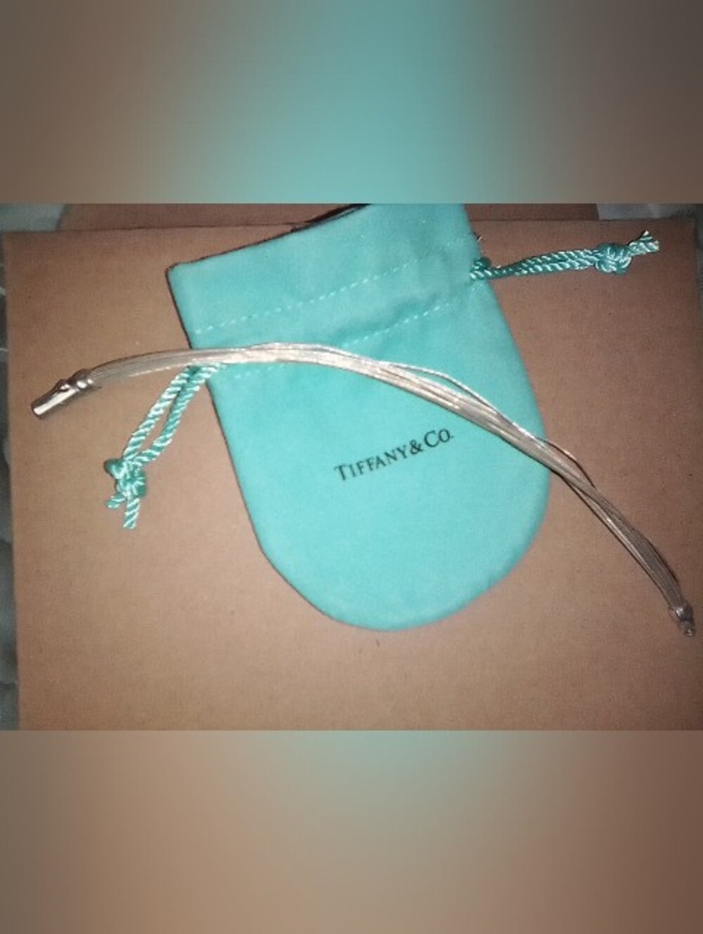 Tiffany & Co. Sterling Multi-Strand Bracelet with Tiffany Blue Pouch Rare